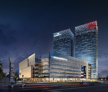 佛山聯塑總部大樓外觀發光字工程